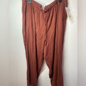 Rust Brown Lightweight Pull-On Pants